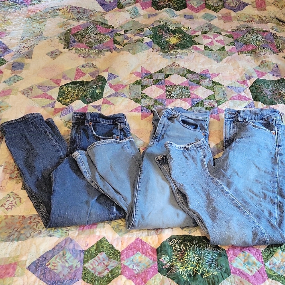 GAP Women's Straight Leg Jeans - Dark Blue, Light Blue, Medium Blue